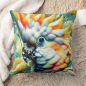 お洒落コカトゥーバードイエローポピーフローラ クッション (ブランケット)