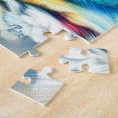 お洒落コカトゥーバードイエローポピーフローラ ジグソーパズル (側面)