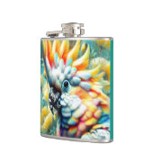 お洒落コカトゥーバードイエローポピーフローラ フラスク (左)