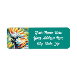 お洒落コカトゥーバードイエローポピーフローラ ラベル