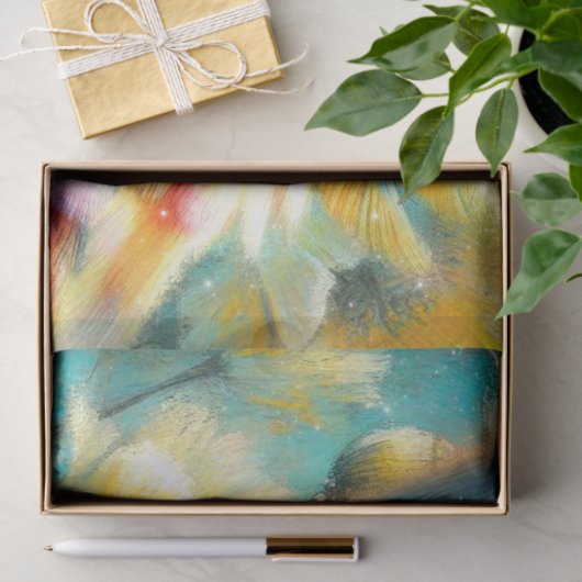 お洒落コカトゥーバードイエローポピーフローラ 薄葉紙 (ギフト)