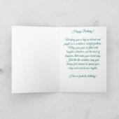 お洒落コカトゥーバードイエローポピー誕生日 カード (内部)