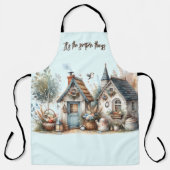 お洒落コテージガーデンのパーソナライズ エプロン (正面)