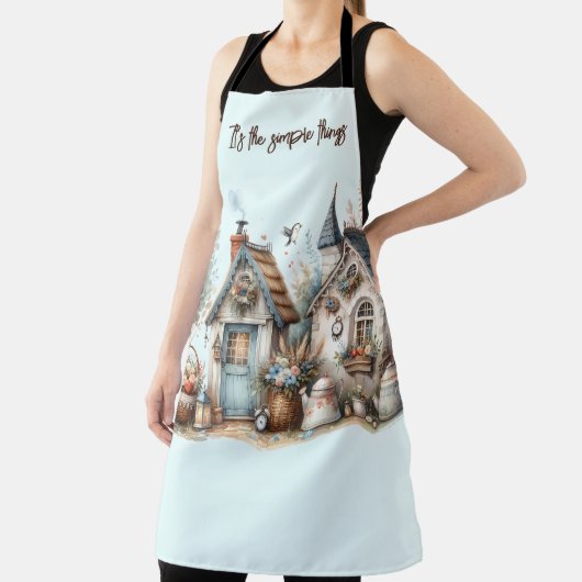 お洒落コテージガーデンのパーソナライズ エプロン (インサイチュ)