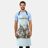 お洒落コテージガーデンのパーソナライズ エプロン (着用した状態)