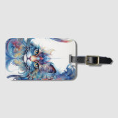 お洒落サイケデリック芸術的Cat荷札 ラゲッジタグ (正面横)