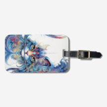 お洒落サイケデリック芸術的Cat荷札