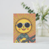 お洒落サン遊シャインのギター ポストカード (スタンド正面)