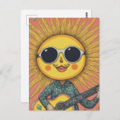 お洒落サン遊シャインのギター ポストカード (正面/裏面)