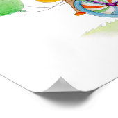 お洒落サーカス一輪車サイ子供部屋ポスター ポスター (角)