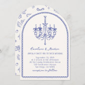 お洒落シャンデリア 招待状 (正面/裏面)