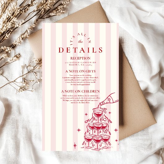 お洒落シャンパンタワードードル結婚ズ エンクロージャーカード