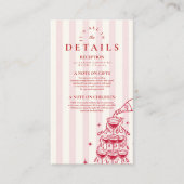 お洒落シャンパンタワードードル結婚ズ エンクロージャーカード (正面)