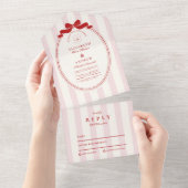 お洒落シャンパンタワードードル結婚ズ オールインワン招待状 (貼ってはがせる)