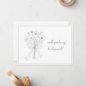 お洒落シンプルお願い ノートカード (正面/裏面インサイチュ)