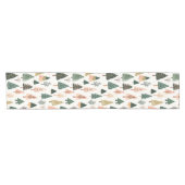 お洒落シンプルなクリスマスホリデーツリー ショートテーブルランナー (横)