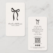 お洒落シンプル弓、QRコードイベント計画 名刺 (正面/裏面)