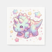 お洒落シンプル恐竜の赤ちゃんシャワー スタンダードカクテルナプキン (正面)