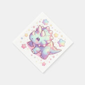 お洒落シンプル恐竜の赤ちゃんシャワー スタンダードカクテルナプキン (角)