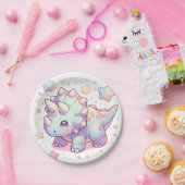 お洒落シンプル恐竜の赤ちゃんシャワー ペーパープレート (パーティー)