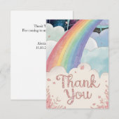 お洒落シンプル虹と雲 サンキューカード (正面/裏面)