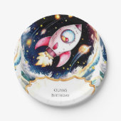 お洒落シンプル誕生日 ペーパープレート (正面)