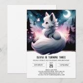 お洒落シンプル誕生日 招待状 (正面/裏面)