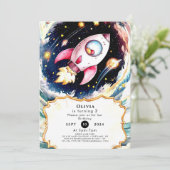 お洒落シンプル誕生日 招待状 (スタンド正面)