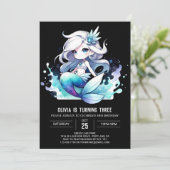 お洒落シンプル誕生日 招待状 (スタンド正面)