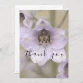 お洒落シンプルScript Purple Flatサンキューカード サンキューカード (正面/裏面)