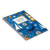 お洒落シ航海のーンのパタパーソナライズされたーン ノートブック (右側)