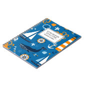 お洒落シ航海のーンのパタパーソナライズされたーン ノートブック (左側)