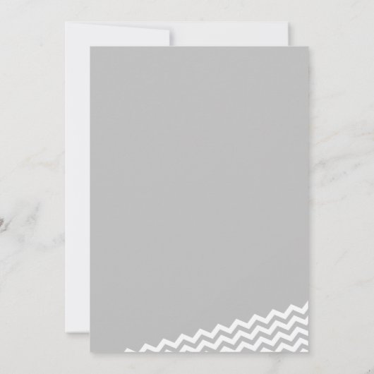 お洒落ジグザグパープルブライダルシャワー 招待状 (裏面)