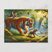お洒落ジャングルパラダイス絵を描ズ ポストカード (正面)