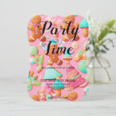 お洒落ジンジャーブレッドマン招待状 招待状 (スタンド正面)