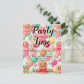 お洒落ジンジャーブレッドマン招待状 招待状 (スタンド正面)