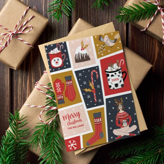 お洒落スカンジ素朴ナビアの森林の非写真 シーズンカード