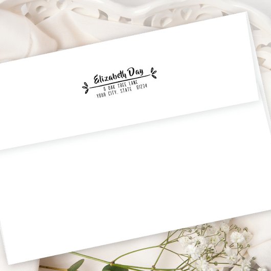 お洒落スクリプト名のカスタム差出人住所 セルフインキングスタンプ