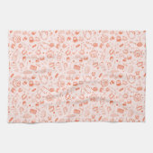 お洒落スタイルティーパーティードードル キッチンタオル (横)