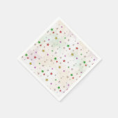 お洒落スターカラフルズクリスマスホリデー スタンダードカクテルナプキン (角)