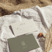 お洒落ストライプRSVPカード 出欠カード