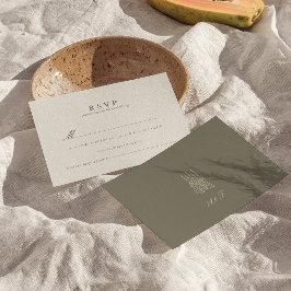 お洒落ストライプRSVPカード 出欠カード