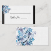 お洒落スノーフレーク結婚ツリーポー座席表 プレイスカード (正面/裏面)