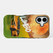 お洒落スポーツカーシルエット電話ケース iPhone 16ケース (裏面横)