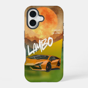 お洒落スポーツカーシルエット電話ケース iPhone 16ケース