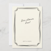 お洒落ズ結婚シャンパンタワー 招待状 (裏面)