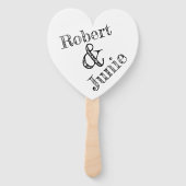 お洒落タイポグラフィ愛と結婚パーソナライズされた ハンドファン (正面)