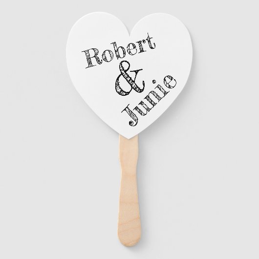 お洒落タイポグラフィ愛と結婚パーソナライズされた ハンドファン (正面)