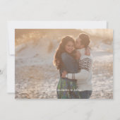 お洒落タイポグラフィ書日付カードの保存 セーブザデート (裏面)