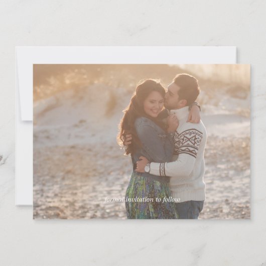 お洒落タイポグラフィ書日付カードの保存 セーブザデート (裏面)